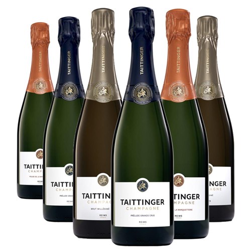 Crate of 6 The Taittinger Cru Collection